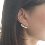 星とバックキャッチパール イヤリング／ピアス　#星