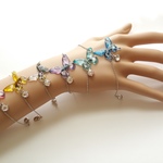 7 color  clear butterfly bracelet
