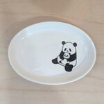 楕円皿(お座りパンダ)