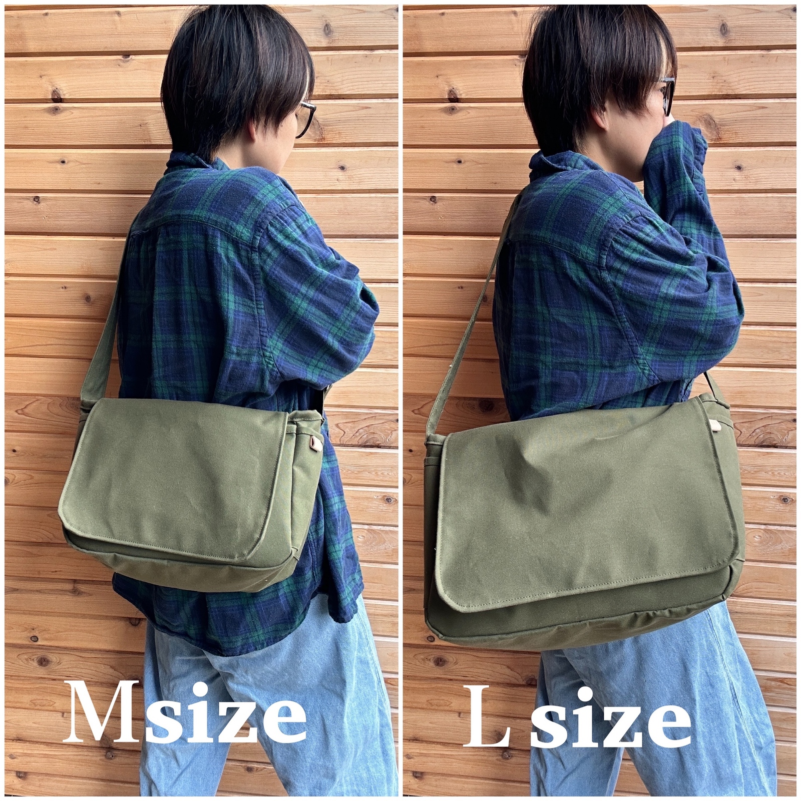 ニュースペーパーバッグ M 自分で育てるヴィンテージ 倉敷帆布使用 大