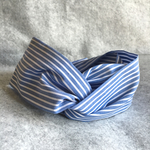 ストライプクロスターバン ブルー×ホワイト