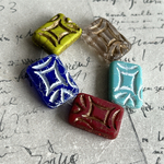 SALE【5色セット】JIRI＊IVANA#czech beads#チェコビーズ　rectangle18✖️13㍉