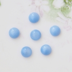 【1個】ヴィンテージ　ドイツ　ライトブルー　ラウンド　ガラスストーン　6mm/ PB2018