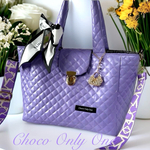 💜藤色合皮キルティング大人個性的2wayバッグ👜💜【622】