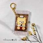 おしゃれな♡くまさんのパティシエクッキー♡　スイーツ　ケーキ　Cookie フェイクフード　フェイクスイーツ　ショコラティエ　チョコ　バレンタイン　 ミニチュア　バックチャーム　ホワイトデー