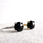✜ ブラックオニキス ✜ 細身リング / 天然石 ピンキーリング 一粒 指輪 / 18kgp SILVER925 / プチギフト ラッピング対応 黒 シンプル