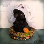 おばけの布を被ったカラス🎃ハロウィン🎃