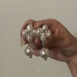 Freshwater pearl flower ピアス/イヤリング