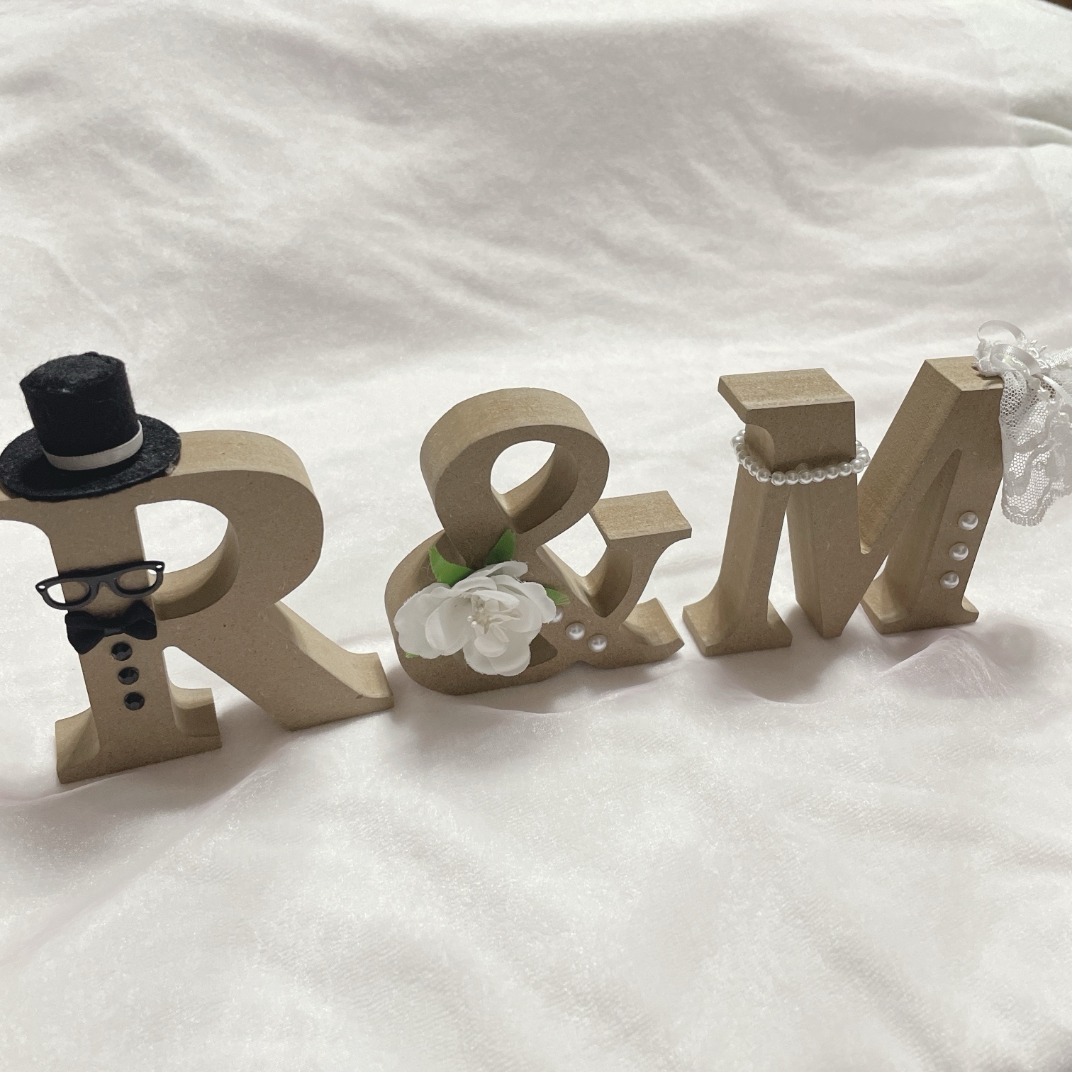 受付サイン&イニシャルオブジェのセット❤︎結婚式の受付スペースを