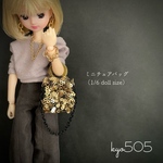 1/6 doll sizeバッグ　GスパンコールM
