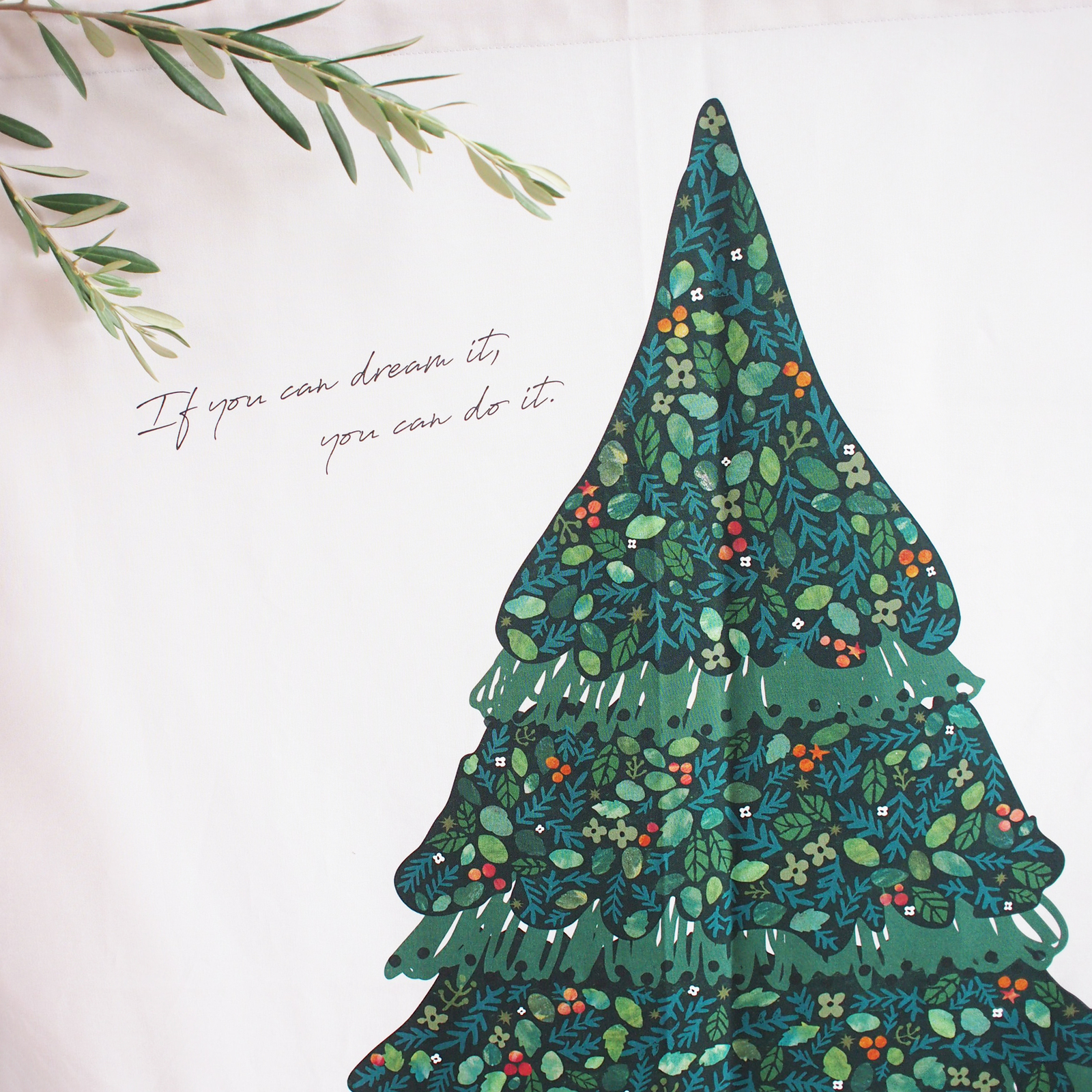 1年中使える！ツリータペストリー／シンプル（壁掛け 簡単）ミシン