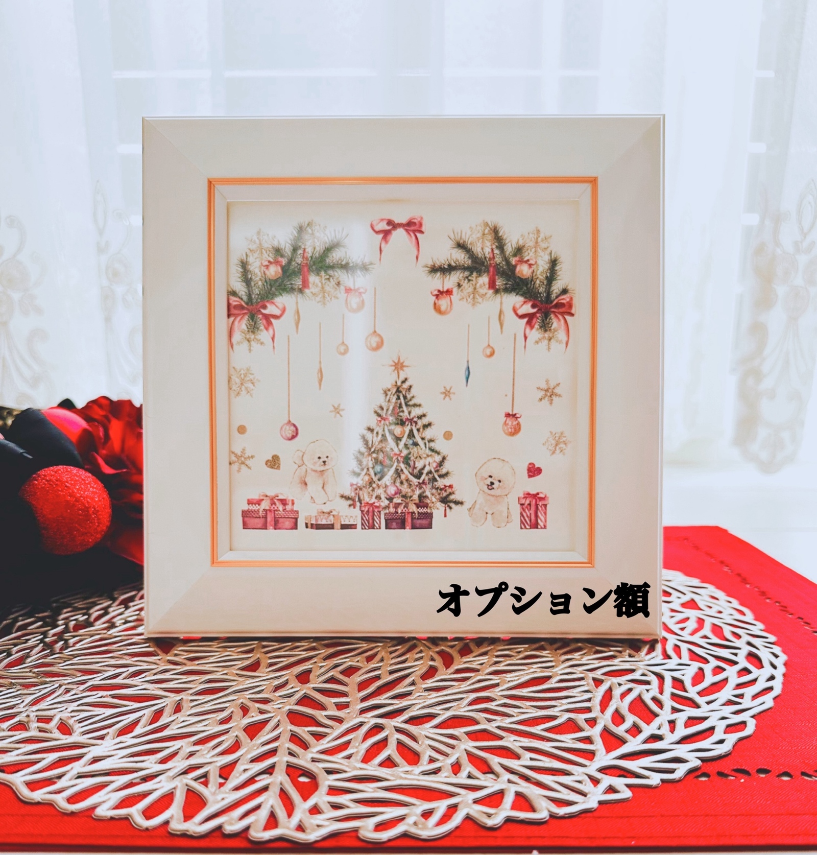 クリスマス　クリスマスアート　ピン一本で壁掛け可能　新品① 4e1ae9db21bc0ad1ac844101045bee