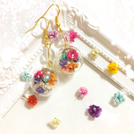 お花＊ガラスドームピアス