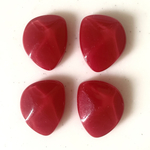 Red Geometric Triangle Cabochons 