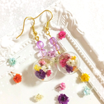 お花＊ガラスドームピアス