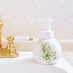 エレガントなすずらん柄ソープディスペンサー