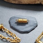 [1set] マグネット クラスプ マルカン付 留め具 ゴールド サージカルステンレス 24KGPイオンメッキ 金属アレルギー対応