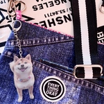 人懐っこい笑顔の柴犬ちゃん×メキシカンカラー/大きめアクリル両面プリントチャーム/バッグチャーム/キーホルダー/RUBEN/検索