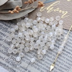 ガラスビーズ･多面カットロンデル･スモーキーベージュ･4mm(100個)