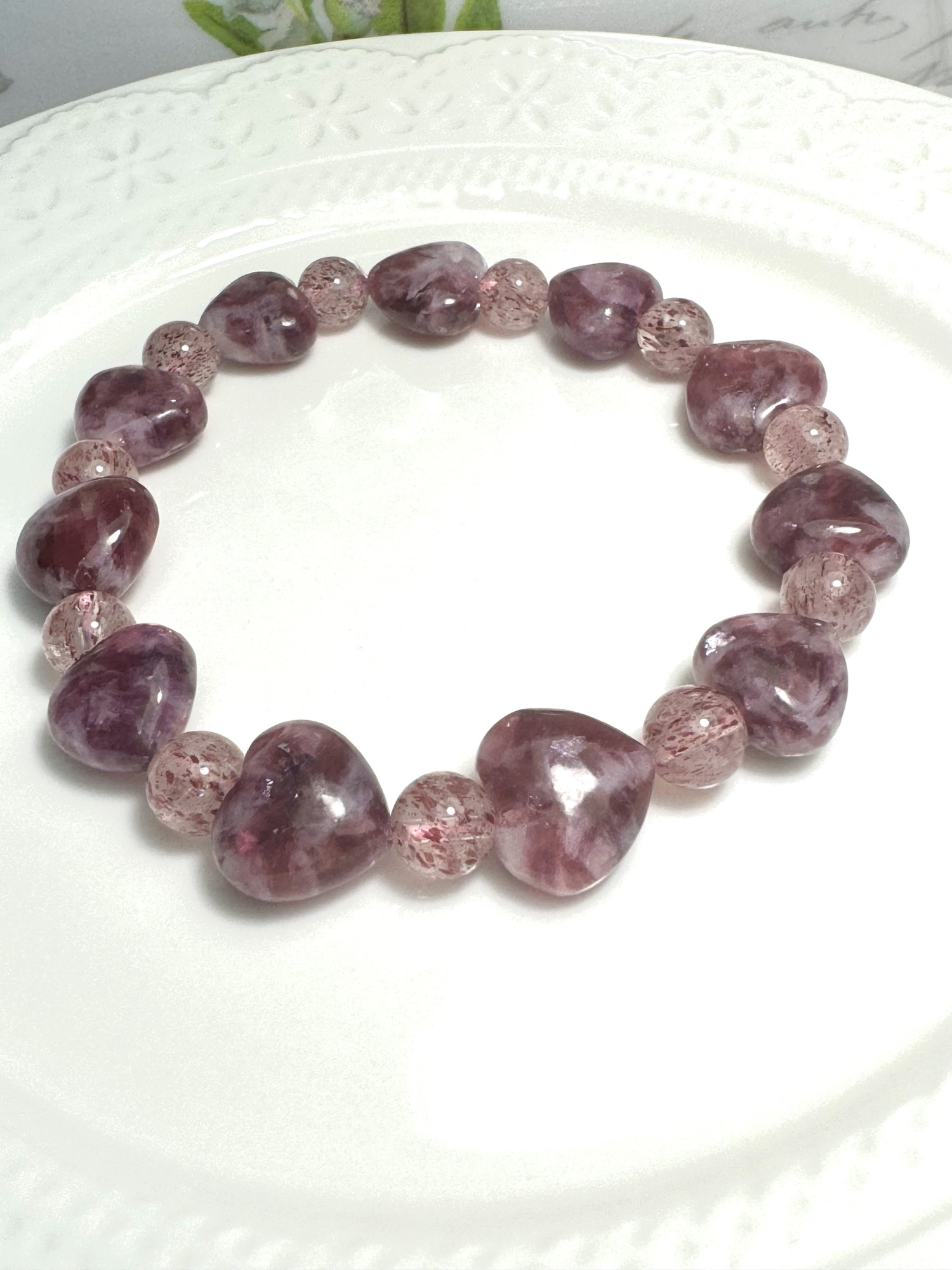 【香ページ】「天使の石」エンジェライトのマニ車彫りのブレスレット❣️ 香ページ】「天使の石」エンジェライトのマニ車彫りの