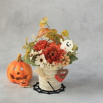おばけちゃんとハロウィン⭐︎～スパイダーネスト付き〜フラワーアレンジメント
