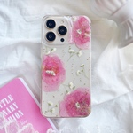 【花のおしゃべり】 押し花　スマホケース　全機種対応　android ソフトケース　手帳型ケース　バンパーケース　アンドロイド　iPhoneケース　15 14 13 12 12pro SE2 お花