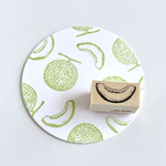 カットメロンのはんこ　ラバースタンプ［15×30mm］