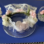 ウサギのベール付き花冠