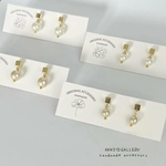 ☆小ぶりで上品//艶消しパールピアス☆キスカorベージュ//金具込み価格