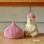 【どんぐり帽子／ニット帽】手編みベビー・キッズ帽子｜コットン rose