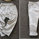 【再１０】サンドベージュ▼綿麻のサルエルパンツ▼ビンテージ風