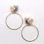 ＊新作＊送料無料＊大人ビジューフープピアス＊イヤーカフ