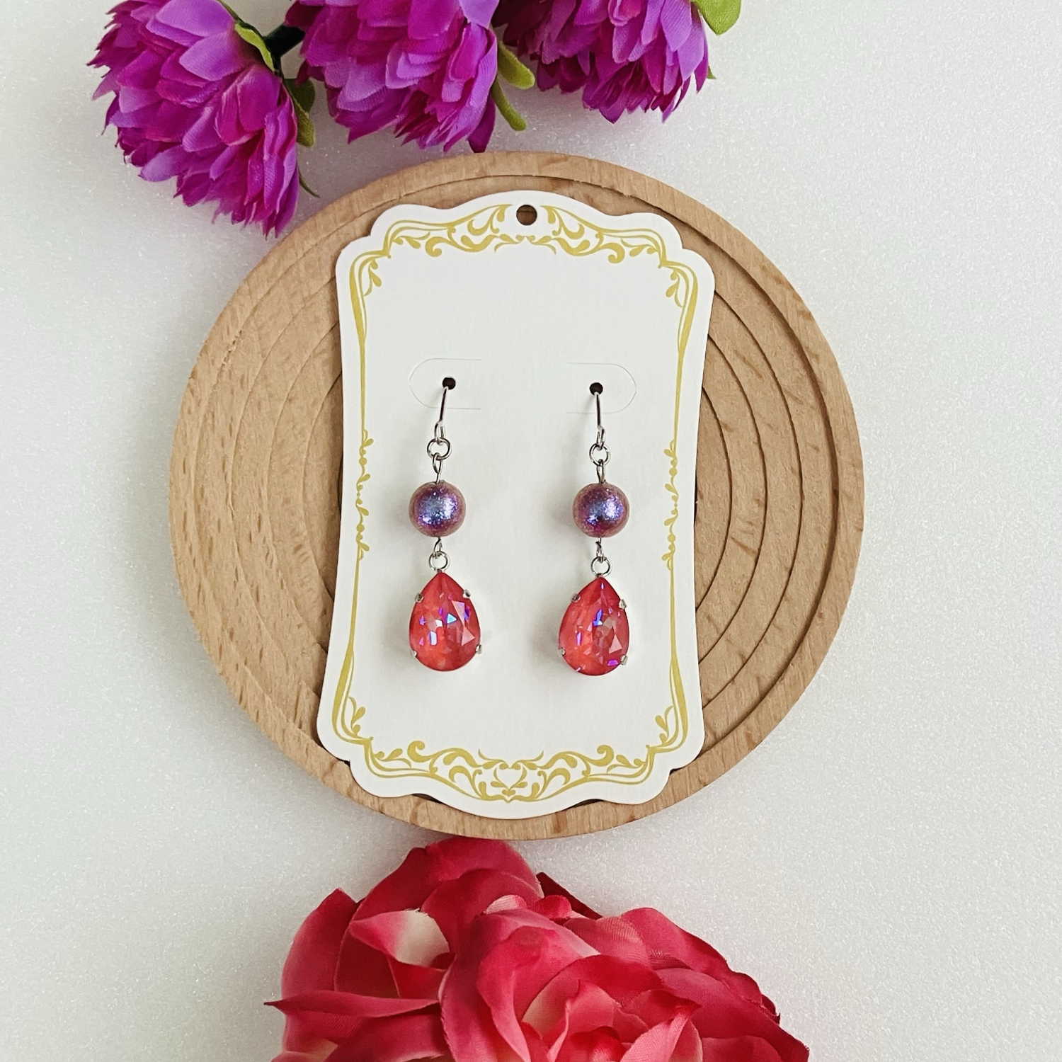 H様•*¨*•.¸♬︎ハンドメイドスワロフスキーアクセサリー スワロフスキー - アクセサリー・ジュエリーの人気通販 | minne