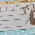 【受注制作】うさぎ親子の宛先枠消しゴムはんこ