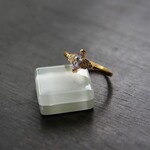 タンザナイト　マーキス　トリプルCZリング　SILVER925　YG