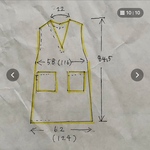 オーダー様専用🎶秋冬のかぶるだけのジレエプロン　