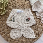 【特集掲載】コットンループマフラー（刺繍×パプコーン編み）