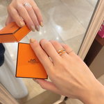 1416HERMES  VINTAGE ヴィンテージ  orangeHムーブリング　指輪　メンズ　レディースアンティーク  クラシカル　ゴールド　ジュエリーブライダル　結婚式　夏　イヤリング　