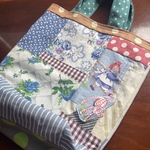 ビンテージアンちゃん端切れ組み合わせバッグ