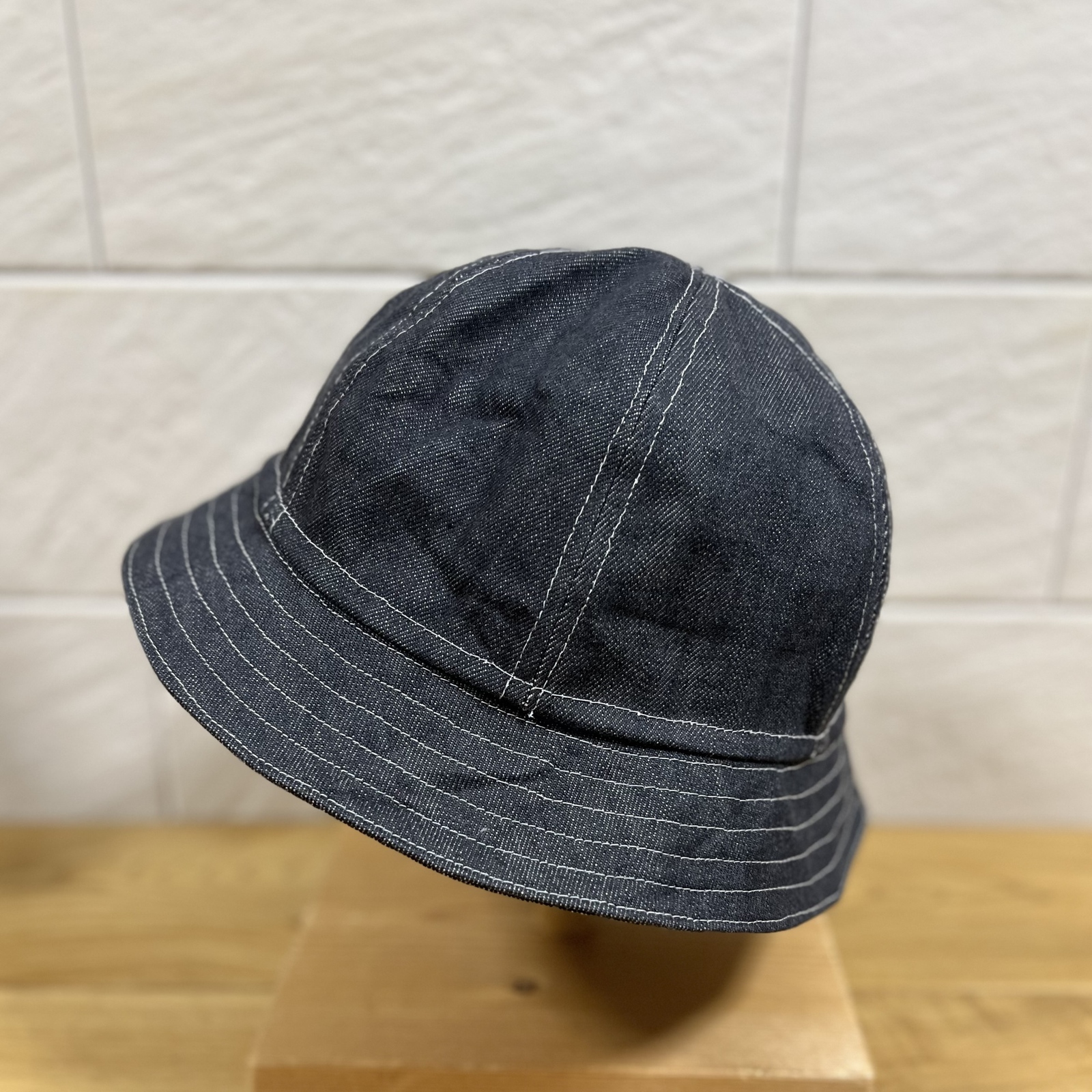 【美品】DALEES&CO デニムバケットハット　岡山デニム 花柄刺繍デニムハット / バケハ バケットハット ankoROCK(アンコ