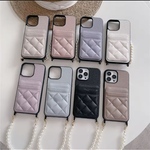 ショルダーストラップ スマホケース 肩掛け スマホショルダー  iPhone  14 13 12 11 pro max くすみカラー　かわいい　オシャレ シンプル iPhoneケース パール
