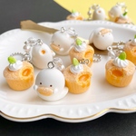 【送料込】パンプキンカップケーキとおばけマシュマロのボールチェーン