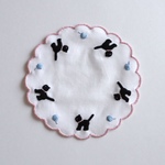 刺繍のドイリー／黒猫と毛糸玉 (7)