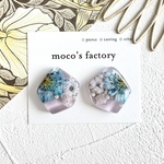 【金具変更可◯】プチプラ⭐︎グラデーション　大人可愛いイヤーアクセサリー　選べるピアスorイヤリング/レジン/金属アレルギー対応　
