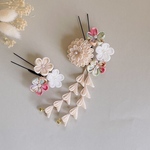 つまみ細工　七五三髪飾り・小　卯の花