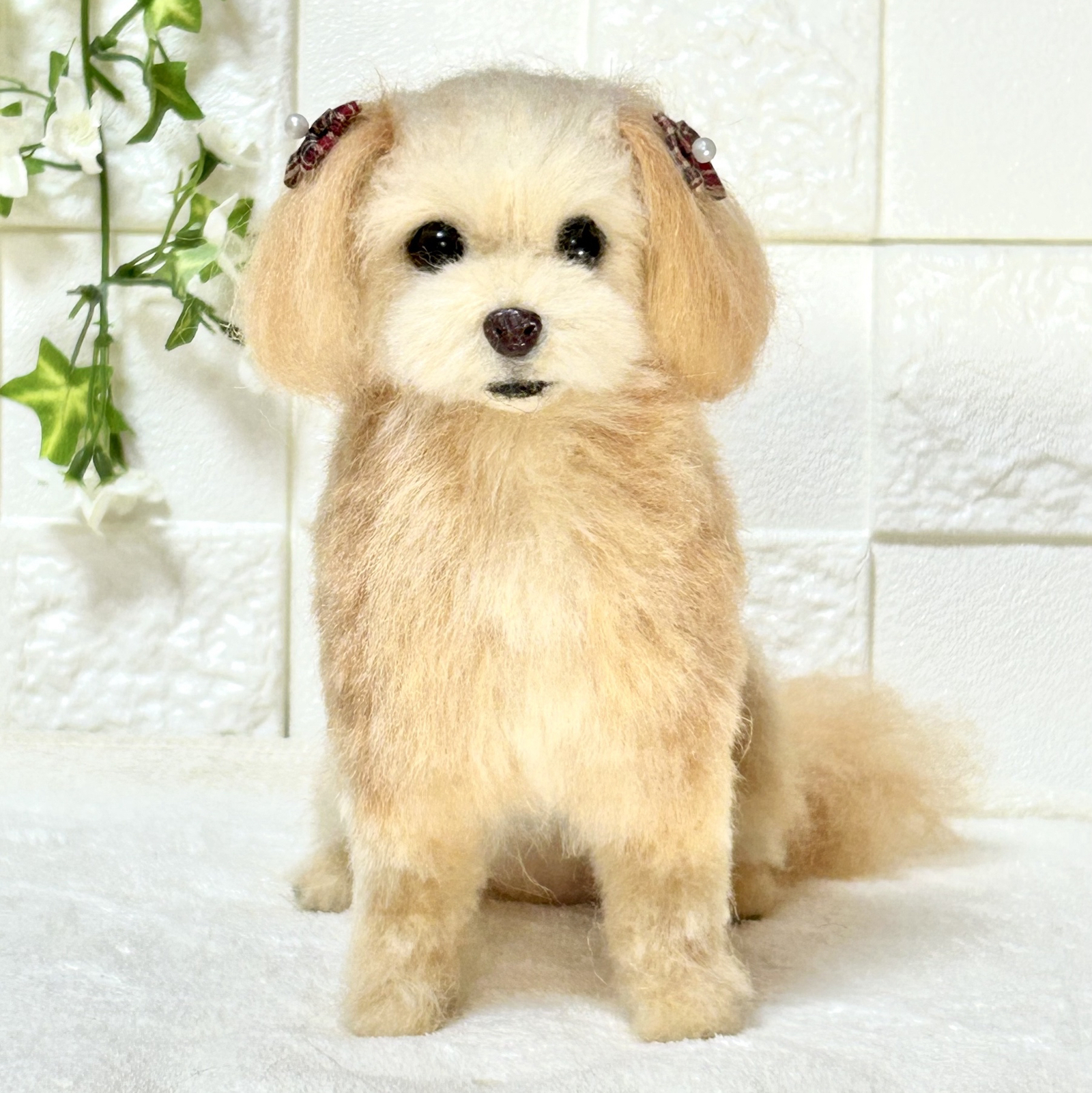 ☆羊毛フェルト☆【オーダーメイド】☆パピヨン☆犬☆ぬいぐるみ☆メモリアル☆リアル☆うちの子☆ハンドメイド☆世界に１つ☆プレゼント☆記念