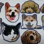 わんちゃん、ねこちゃんの刺繍ワッペン(オーダメイド）