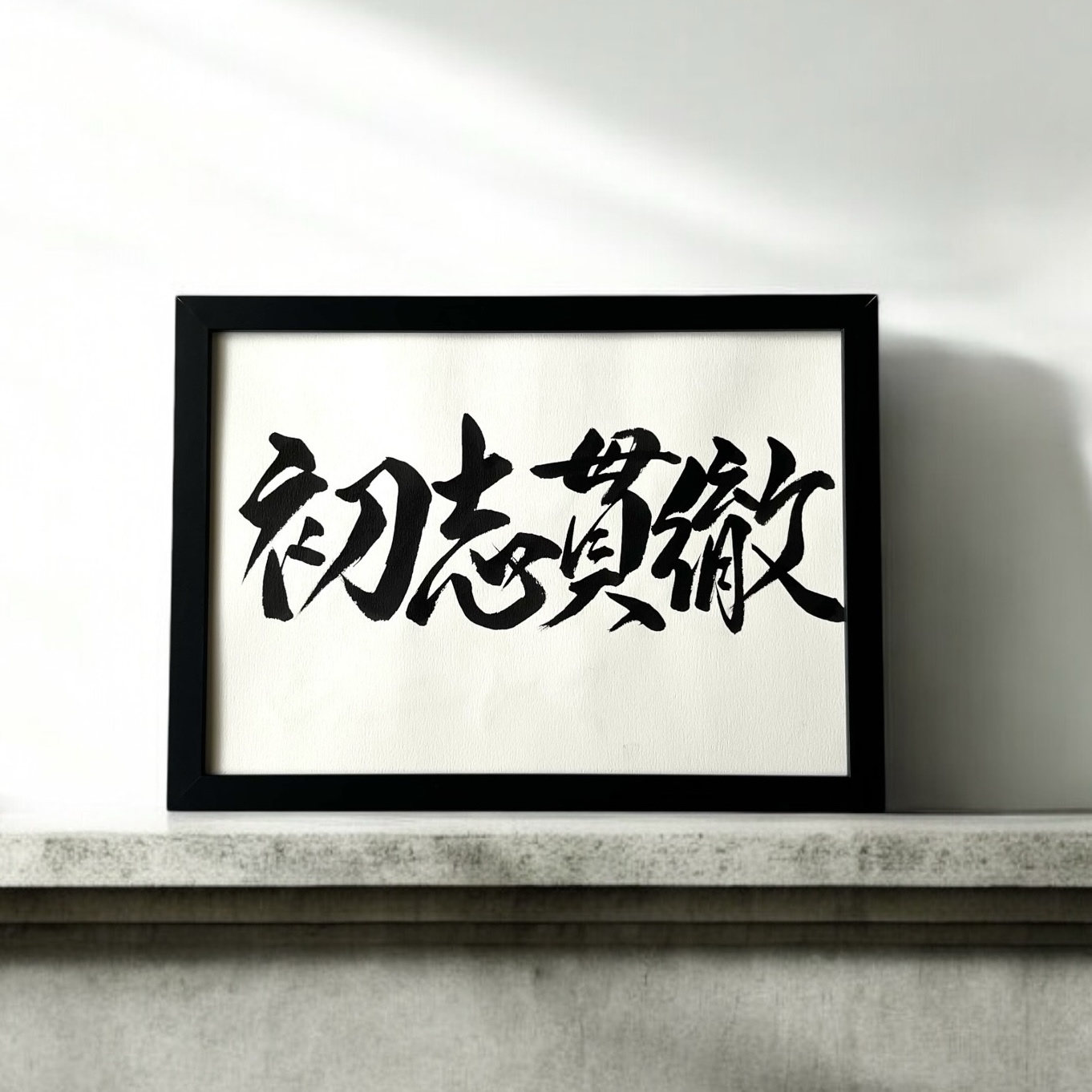 座右の銘】 アート書道 手書き 書道家 (A4サイズ 額縁付き) / ことわざ