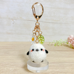 ♡ちびころ シマエナガちゃんといっしょ♡羊毛フェルト  マスコットチャーム キーホルダー キーチェーン ニードルフェルト wool needle felted bird long-tailed tit