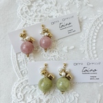 くすみカラーのころころ pierce / earring
